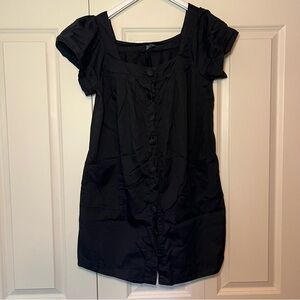 French Connection women’s black button down dress. Size 10. Black.